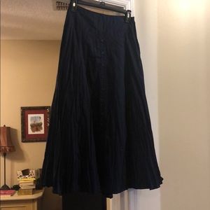 💛Navy blue pleated Maxi Skirt💛